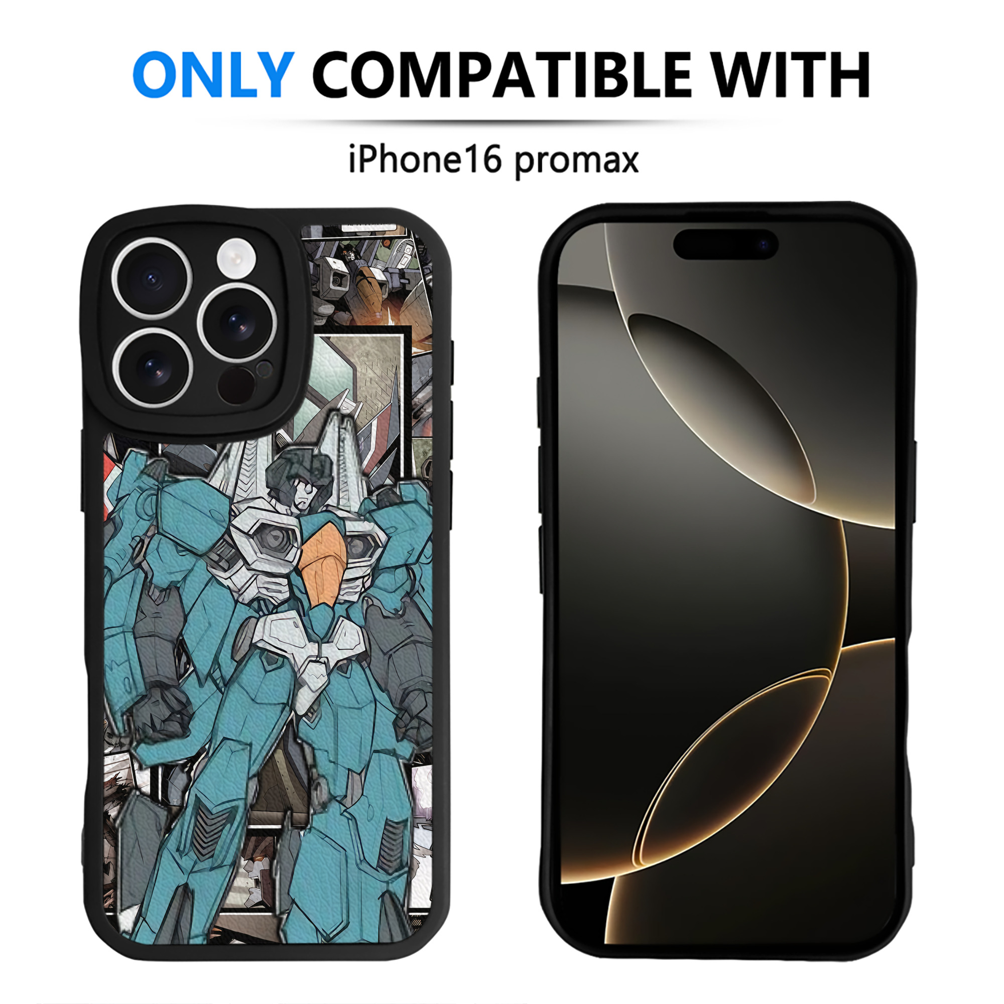 （画像用） Transformers トランスフォーマー 【iPhone 16シリーズ対応】シリコンスマホケース（レザー調） 材質：シリコン